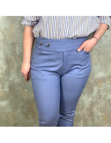 lourdes pantalon chino loneta elastico cintura corchete lateral