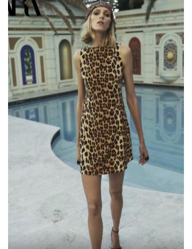 nemal vestido corto print leopardo