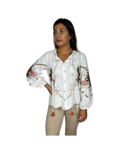 camila camisa/sobrecamisa bordada