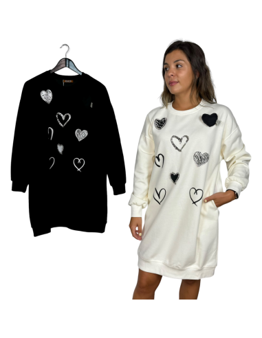 corazonada vestido algodon corazones