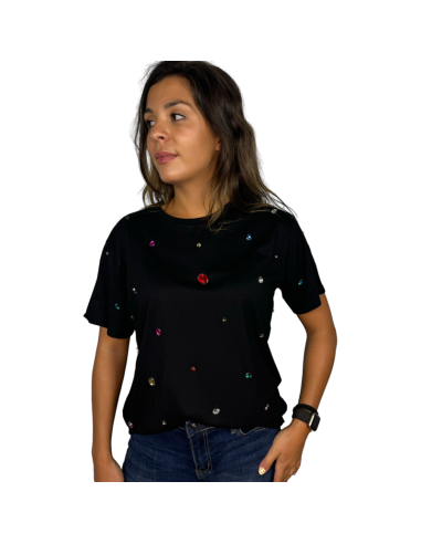 lagrima camiseta algodon piedras colores