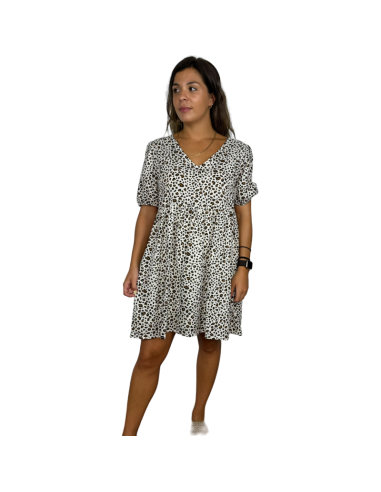 oten vestido print lazos espalda