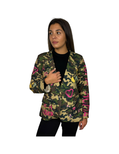 lover blazer americana estampado militar