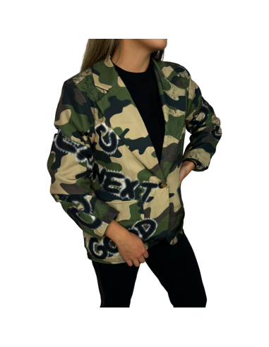 rolling blazer americana estampado militar