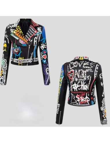 nowal biker tachas y graffity negra