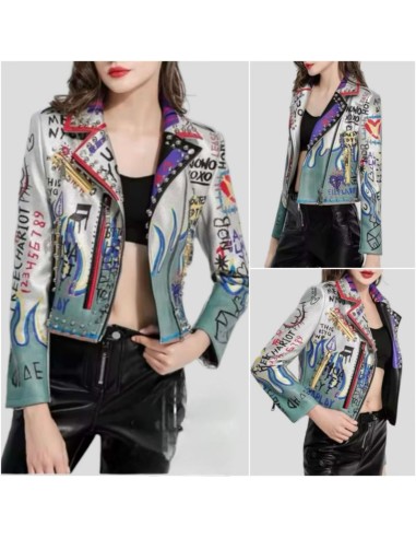 nono biker tachas y graffity gris