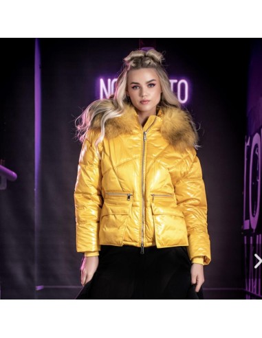 giallo chaqueta amarillo capucha zorro