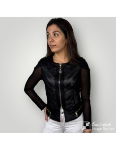 rene chaqueta ecopiel y tul